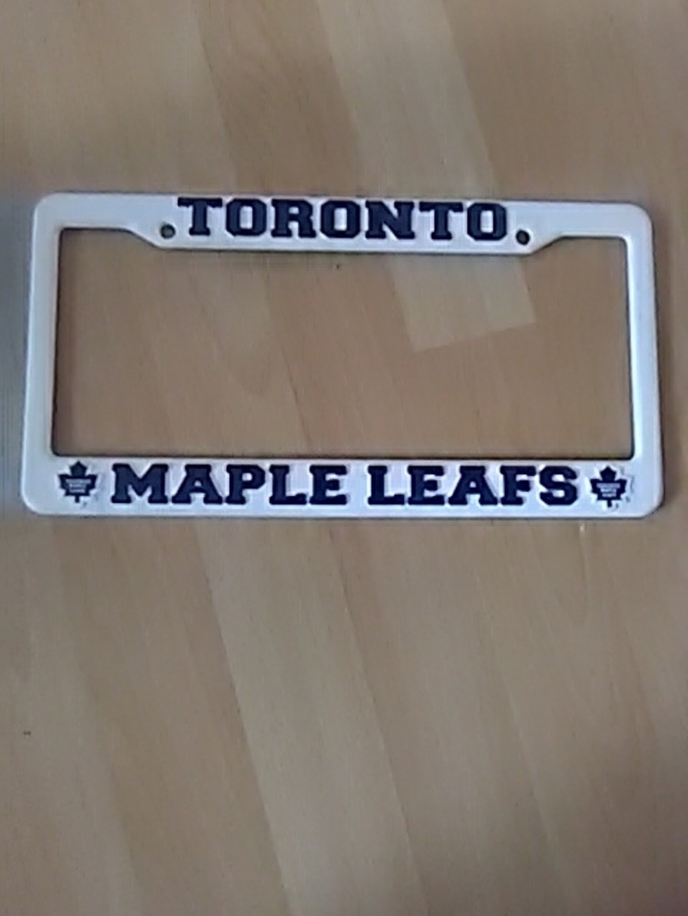 Toronto Maple Leafs Decorative License Plate Frame in White and Blue
